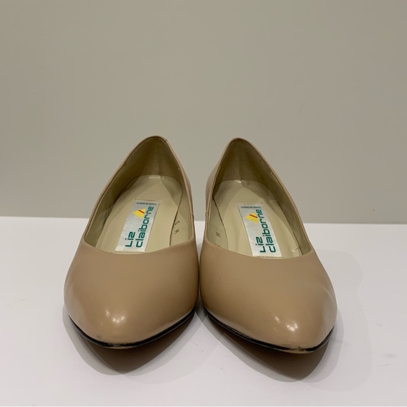 Size 4.5/34 Euro Liz Claiborne Vintage Beige Heels Pumps, Made in Spain - Picture 2 of 10